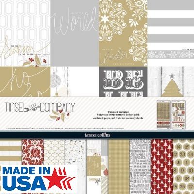 TERESA COLLINS, USA  - Дизайнерски блок 12 x 12 / 9 листа + стикери