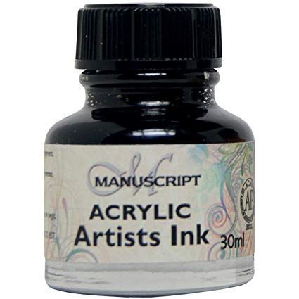 MANUSCRIPT ARTIST ACRYLIC  INK - BLACK