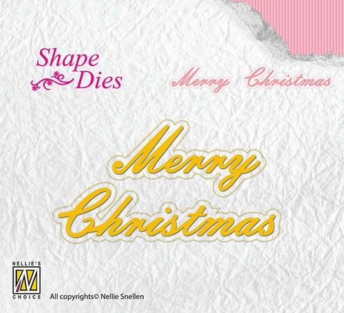 Nellie Snellen - Shape Dies texts "Merry Christmas" -Орнаментни щанци за рязане 