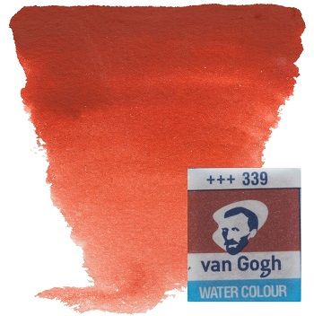 VAN GOGH WATERCOLOUR PAN - Екстра фин акварел `кубче` # Light oxide red 339