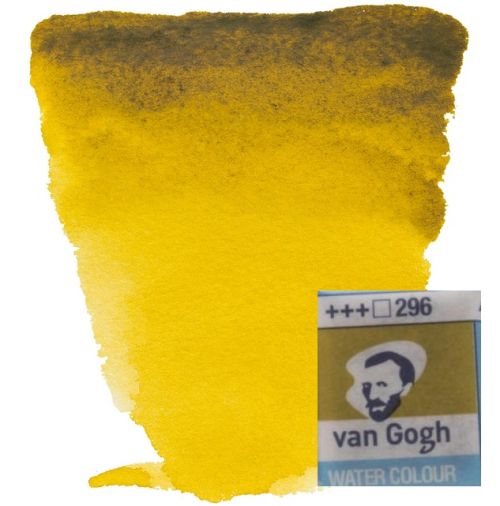 VAN GOGH WATERCOLOUR PAN - Екстра фин акварел `кубче` # Azomethine Green Yellow 296