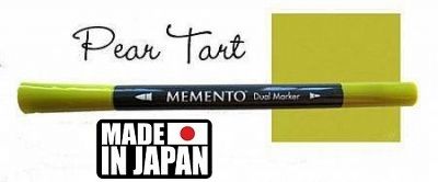 MEMENTO BRUSH MARKER , Japan - Двувърх маркер ЧЕТКА - PEAR TART