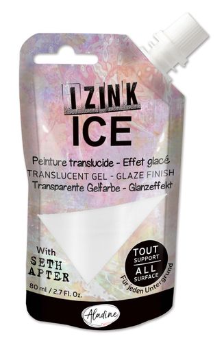 IZINK ICE - Translucent Gel, 80ml - Гелообразна боя с гланцов ефект - SNOWBALL