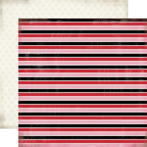 CARTA BELLA USA # STRIPES OF LOVE - Дизайнерски скрапбукинг картон 30,5 х 30,5 см. 
