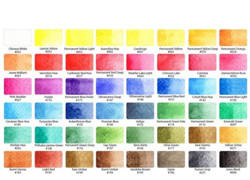 # KOI SAKURA 48 Watercolours - Екстра фини японски акварели к-кт 48 цвята + Aquabrush