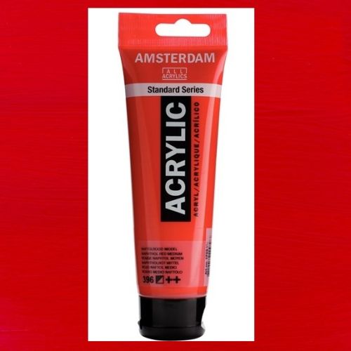 AMSTERDAM ACRYLIC - Акрилна боя за живопис 120 мл. - Red medium 396