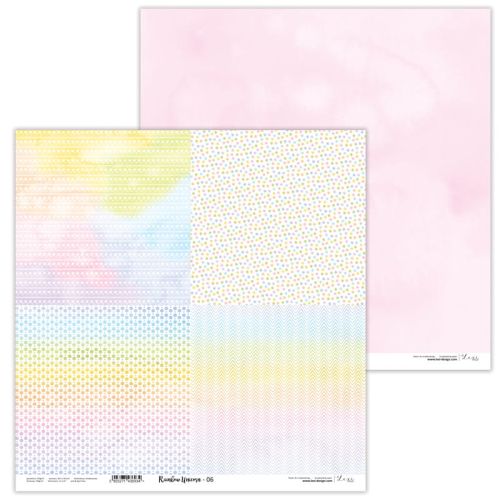 Lexi Design, Set of Double Face Sheets 12 - Rainbow Unicorn - Дизайнерски блок 30,5 х 30,5 см. 