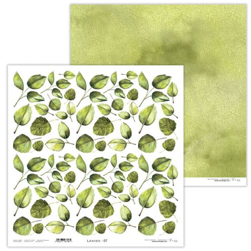Lexi Design, Set of Double Face Sheets 12 - Leaves - Дизайнерски блок 30,5 х 30,5 см. 
