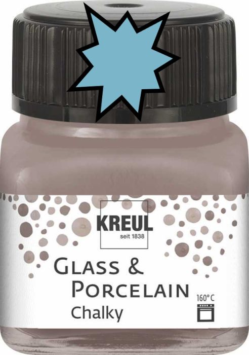 KREUL Glass & Porcelain Chalky - Тебеширена боя за порцелан и стъкло, 20 мл. - ICE MINT