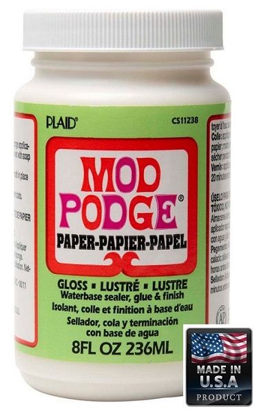 MOD PODGE PAPER GLOSS, USA - ЛАК / лепило за колажи "гланц" 236 мл.