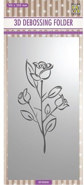 3D-embossing folder, "Rose"  105x205mm