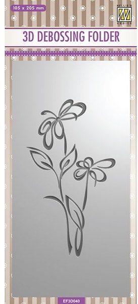 3D-embossing folder, "Flower"  105x205mm