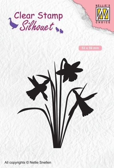 Nellie Snellen • Silhouet Clear Stamps Daffodil - Дизайн силиконов печат