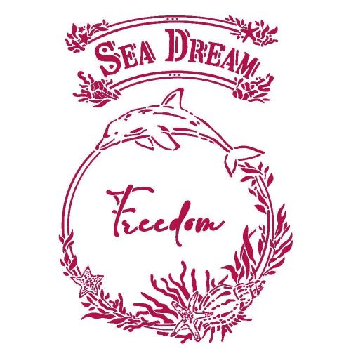 Stencil A4 Romantic Sea Dream Freedom