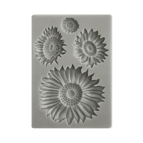 Stamperia, Silicone mold - Силиконова форма за моделиране - Sunflower Art sunflowers A6