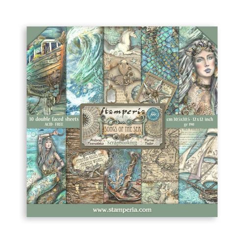 STAMPERIA, SONGS OF THE SEA12x12 Inch Paper Pack