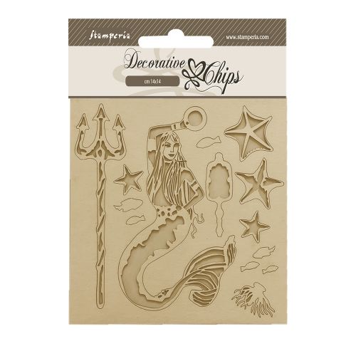 Decorative Chips SONGS OF THE SEA MERMAID 14 x 14 cm.
