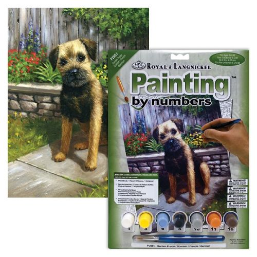 R&L,USA - Рисуване по номера  А4 * "Кученце в градината"