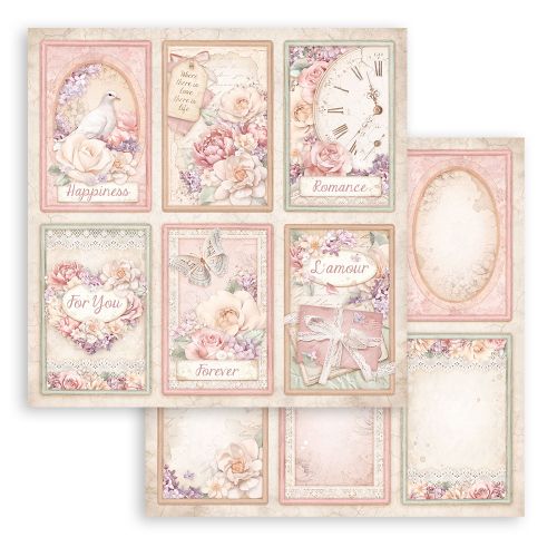 STAMPERIA, Romance Forever 6 cards, Paper Sheets - Дизайнерски скрапбукинг картон 30,5 х 30,5 см.