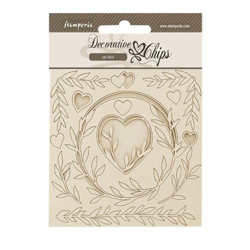 Decorative Chips Romance Forever hearts 14 x 14 cm.