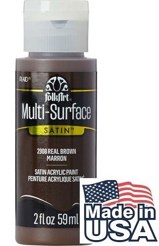 Multi-Surface Satin Acrylic Paints - Real Brown
