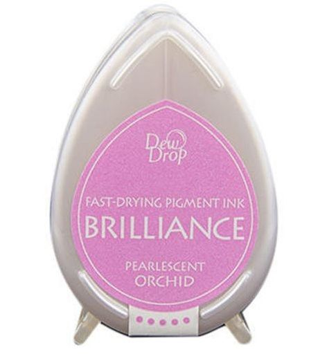 BRILLIANCE DewDrop Pigmet Ink, Japan - Тампон с бързо съхнещо мастило - ORCHID PEARLESCENT