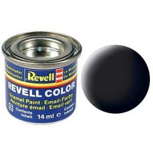 Емайл боя Revell - стандарт черно мат 108