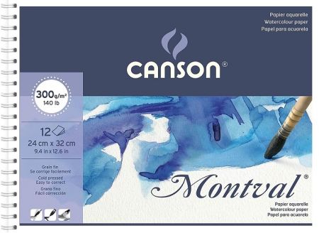 # CANSON MONTVAL BLOCK 300g - АКВАРЕЛЕН блок CP 12л 32x24 cm