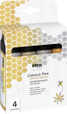 KREUL, Germany - Комплект за рисуване върху свещи - Глитер/Металик