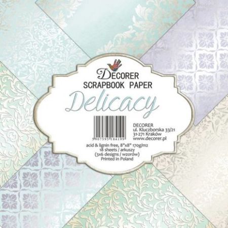 DECORER DELICACY  8x8 Inch Paper Pack - Дизайнерски блок, 20.3 X 20.3 см.