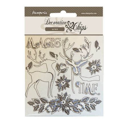 Decorative Chips Magic time - Чипборд 3D елементи 14 х 14 см.