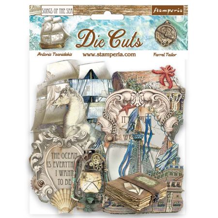 3D Die cuts assorted - Songs of the Sea ship and treasures - 3D ...