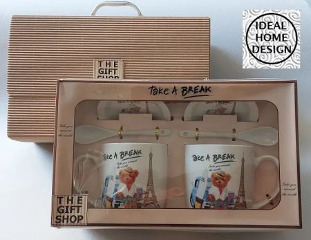 Ideal Home Porcelain mugs TEDDY1 – Дизайнерски к-кт магове порцелан 2бр
