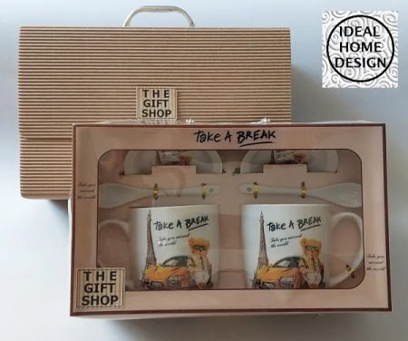 Ideal Home Porcelain mugs TEDDY2 – Дизайнерски к-кт магове порцелан 2бр