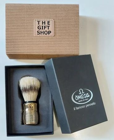 Omega deluxe shaving brush – Италианска четка за бръснене тип “Баджър”