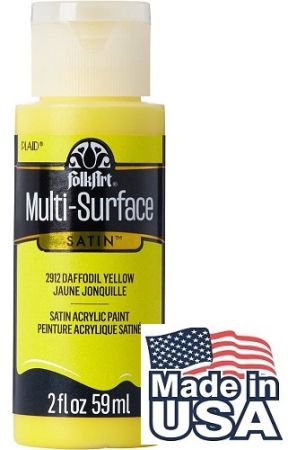 Multi-Surface Satin Acrylic Paints - Daffodil Yellow