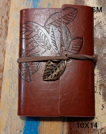 VINTAGE JAP NOTEBOOK A6 - бележник 10х14cм LEAVES  BROWN