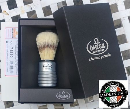 OMEGA DELUXE PURE BRISTLE shaving brush - Четка за бръснене ефект "ЯЗОВЕЦ"