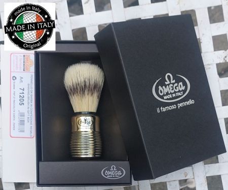 OMEGA DELUXE PURE BRISTLE shaving brush - Четка за бръснене ефект "ЯЗОВЕЦ"