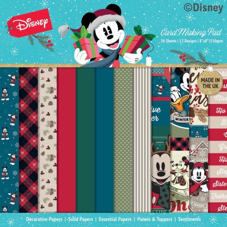 Creative Expressions • Mickey & Minnie Mouse Christmas Card Making Pad - Дизайн блок, 36  листа