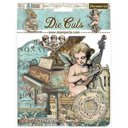 3D Die cuts assorted - Music - 3D комплект хартиени елементи - 15 х 15 см.