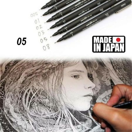 UNI PIN  FINE LINER  05 - Профи тънкописец BLACK 