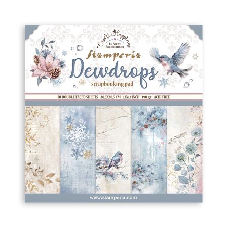 SCRAPBOOKING PAD 10 SHEETS - Create Happiness Dewdrops - Дизайнерски блок 12"x12" 