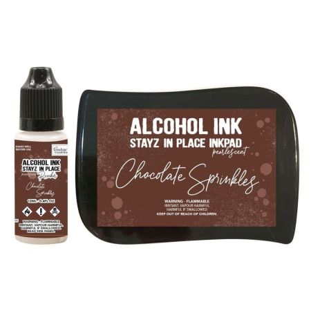 Stayz in Place Alcohol Ink Pearlescent Chocolate Sprinkles  Pad+Reinker