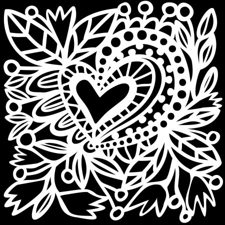 Bouquet Bliss 6x6 Inch Stencil