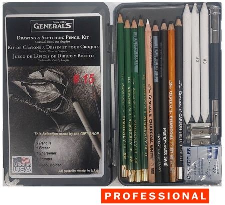 GENERALS & SKETCHING PENCIL KIT - комплект моливи и пособия за графика и дизайн USA