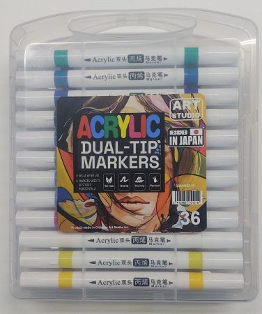 ART STUDIO  ACRYLIC MARKERS  36 - Двувърхи акрилни маркери  BRUSH / F 36бр