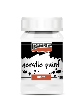 PENTART- MATTE ACRYLIC PAINTS - Titan  White, 100 ml.