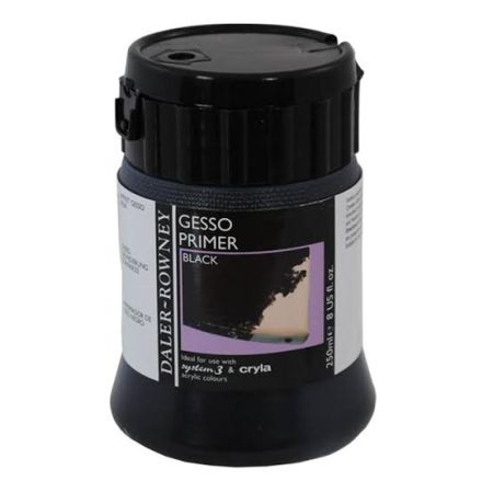 DALER & ROWNEY BLACK GESSO 250 ML