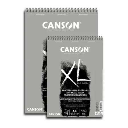 Canson XL Sand Grain Pads A4 160gsm - Grey